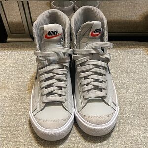 Nike Light Gray High-Top Sneakers